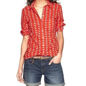 Gap Fitted Boyfriend Button Down Shirt Sz S